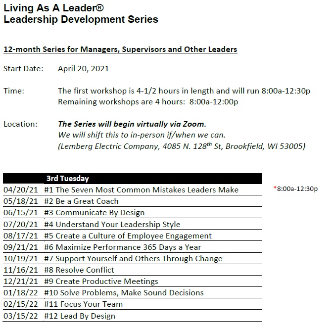 Leadership Development Series S41 Milwaukee